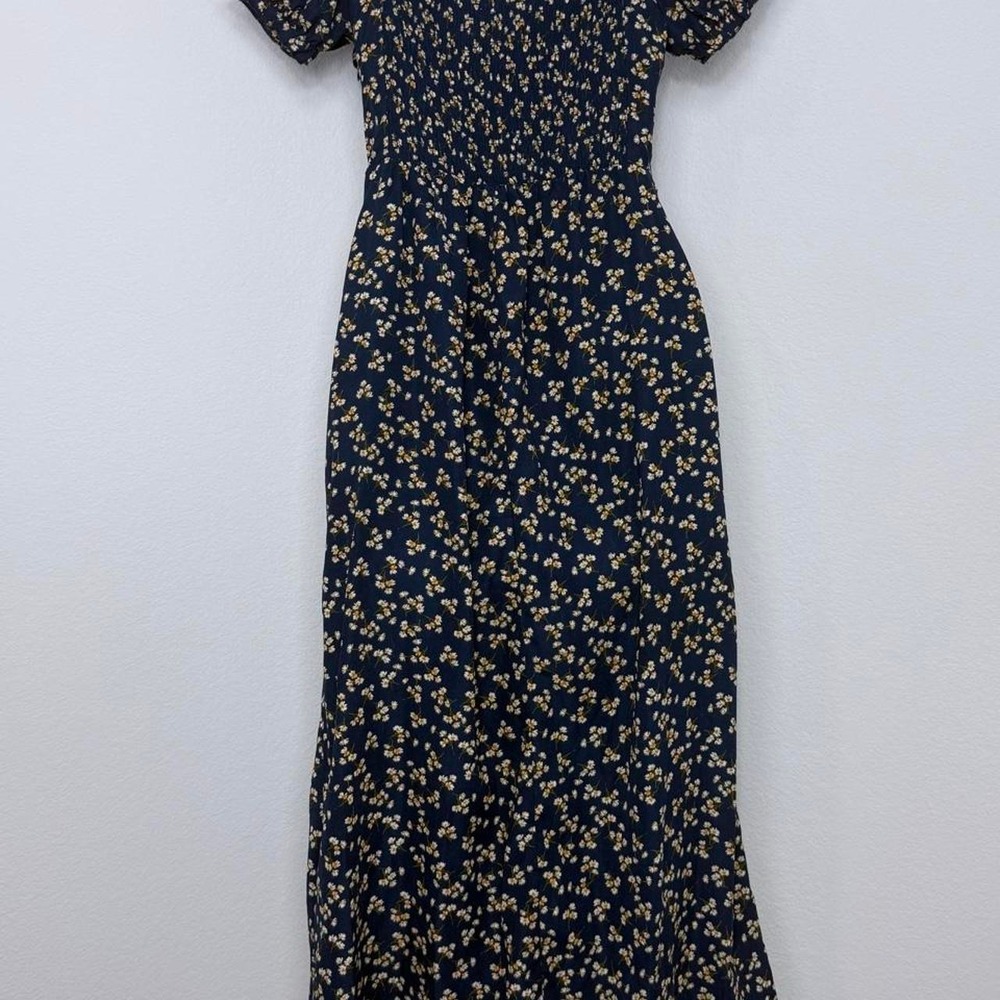 Altar'd State Floral Navy Blue Max Dress Size Small - Picture 5 of 7
